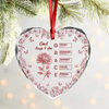 God Says I Am Name Letter In Bible Toile De Jouy Style - Personalized Heart Glass Ornament CH07 896964