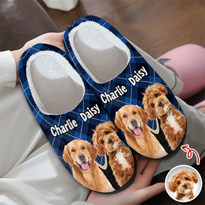 Custom Photo Dog Mom Dog Dad - Personalized Slippers HO82 900006