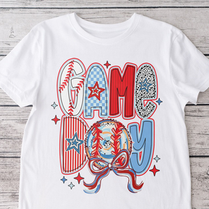 Game Day Baseball Coquette Brushstroke Family Bright Shirt HO82 893648