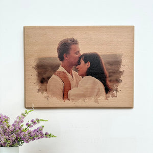 Custom Photo Couple Wooden Block, Gift For Girlfriend, Boyfriend, Valentine's Day HO82 900892