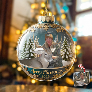 Custom Photo Acrylic Ornament Christmas Gifts For Deer Hunting Lovers HA75 898384