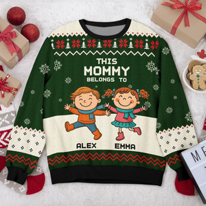Personalized This Mommy Belongs To Ugly Sweater HA75 897814