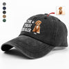 Custom Dog Photo The Treat Dealer Washed Denim Baseball Cap HA75 897006