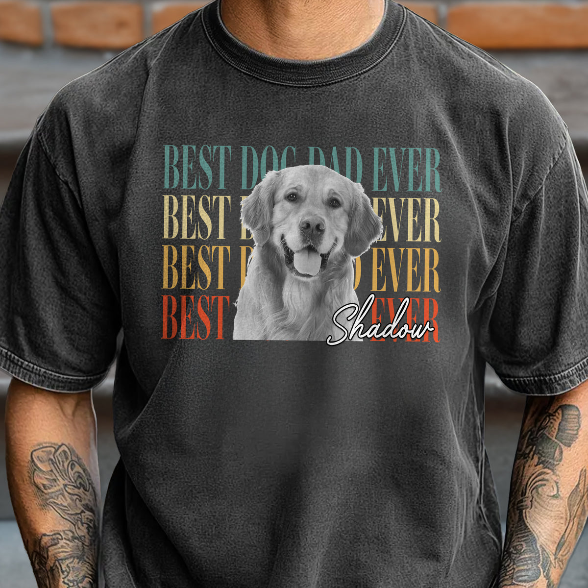 Personalized Vintage Photo Best Dog Cat Dad Ever Retro Comfort Shirt HO82 902494
