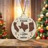 Custom State Bestie Name The Miles Don't Matter 2 Layer Wooden Ornament LM32 895407