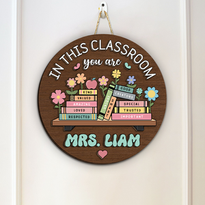 Custom Name In this Classroom You Are Gift For Teacher Layer Doorsign TH10 894141