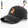 Caricature Your Photo - Custom Vintage Washed Denim Baseball Cap TH10 894505