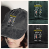 This Grandpa Belongs To Us Personalized Washed Denim Baseball Cap HA75 897156