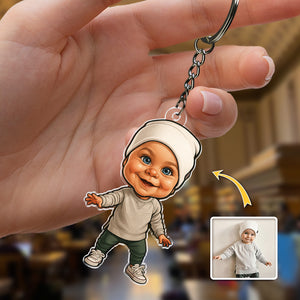 Custom Cartoon Photo Acrylic Keychain Decor Gift For Family CH07 895782