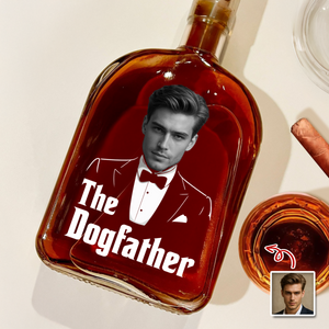 Custom The Dogfather Photo Whiskey Bottle Gift For Dod Dad TH10 896729