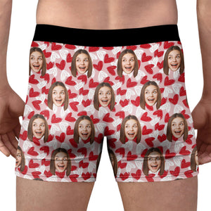Custom Portrait Face Personalized Men's Boxer Briefs Valentine's Day HA75 898422
