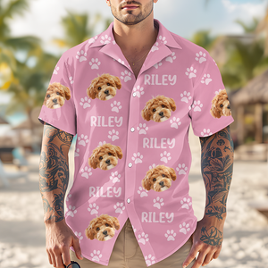 Custom Photo Funny Pet Face Pattern Dog Cat Family Hawaii Shirt HA75 892312