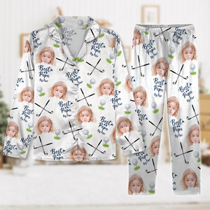 Custom Photo Best Dad By Par Pajamas Gift For Golf Lovers HA75 892730