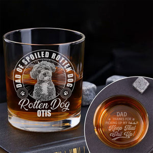 Dad Thanks For Picking Up My Poop - Personalized Whiskey Glass With Photo TH10 892833