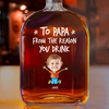 Personalized To Dad From The Reasons You Drink Whiskey Bottle CH07 896006