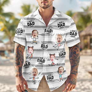Custom Photo Best Dad Grandpa Ever - Personalized Hawaiian Shirt LM32 893623