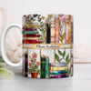 Custom Name Floral Book Stained-Glass Style Mug Personalized Gift For Book Lovers TH10 898765