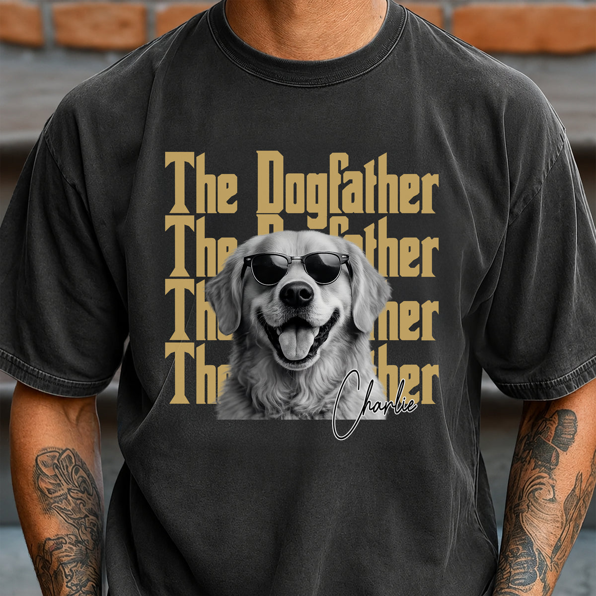 Personalized Vintage Photo The Dogfather Catfather Comfort Shirt For Dog Cat Lovers HA75 921568