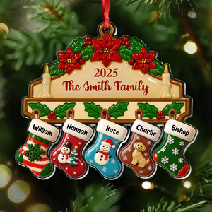 Custom Family Name Christmas Decor - Personalized Acrylic Ornament CH07 899494