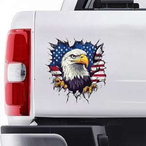 American Eagle With Flag Patriotic Car Window Decal Sticker HA75 898388