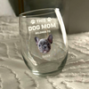 Custom Photo This Dog Mom Belongs To Me Dog Lover Wine Glass TH10 892681