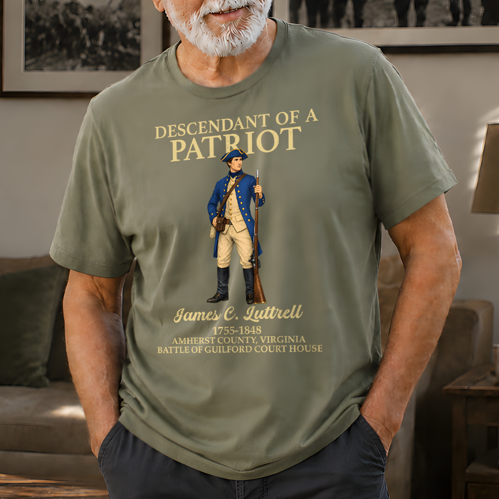Custom Name Descendant of a Patriot Dark Shirt TH10 169947