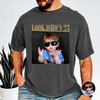 Personalized Vintage Photo And Year Look Who’s Funny Birthday Comfort Shirt HA75 921812