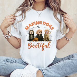 Custom Photo Making Dogs Bootiful Halloween Ghost Dog Shirt HA75 897632