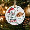 Custom Photo Merry Woofmas To The World Dog Ceramic Ornament HO82 903504