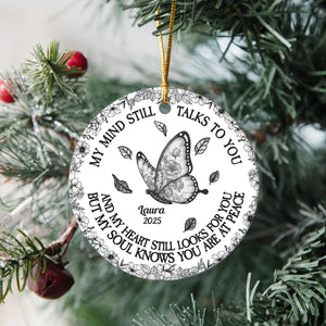 My Mind Still Talks To You Toile - Personalized Ceramic Ornament HA75 897460