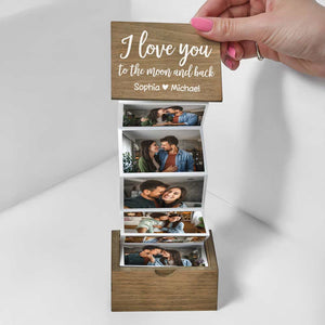 Custom Pull Out Photo Our Memory Keepsake Wooden Photo Box LM32 893411