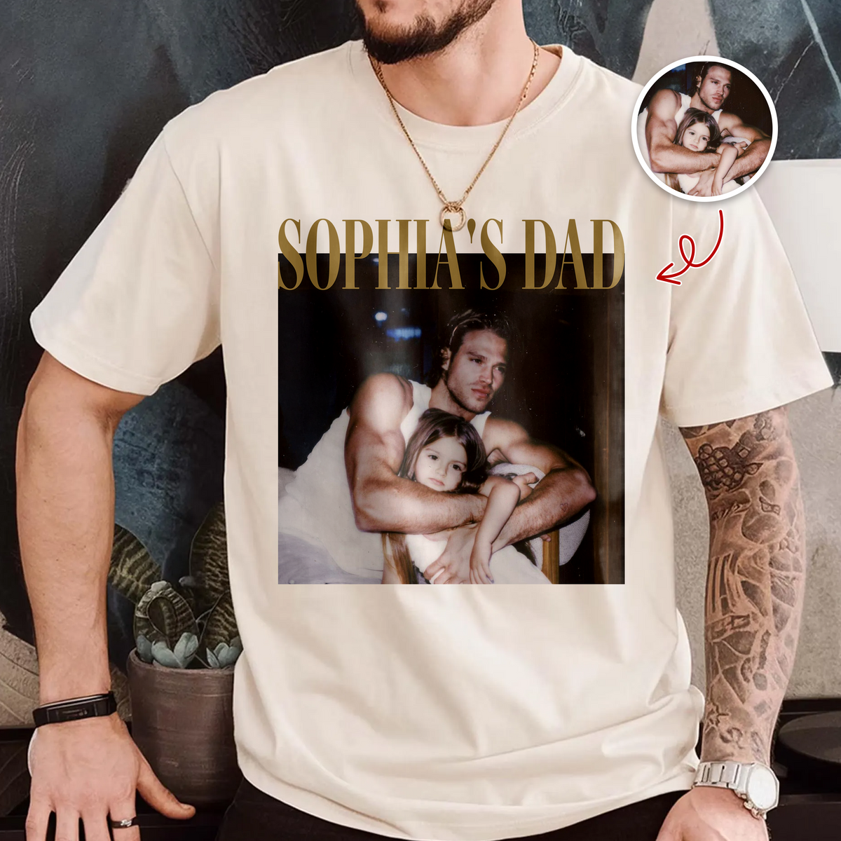 Custom Photo & Name Dad Comfort Shirt - Dad, Grandpa, Father's Day Gift HO82 902714