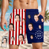 Personalized Face Swim Trunks – Custom Photo American Flag Beach Shorts for Men Beach Short LM32 899879