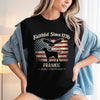 Custom Dog Faithful Since 1776 USA 250 Years Dark Shirt LM32 899061
