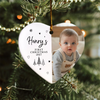 Custom Photo Baby's First Christmas Heart Ceramic Ornament Baby Christmas Tree Decoration Gift HO82 903428