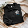 Personalized Name US Flag Embroidered Quarter Zip Sweater, Unique Enthusiast Gift HA75 898634