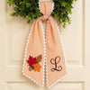 Personalized Embroidered Initial Fall Autumn Leaf Season Wreath Sash LM32 669759