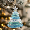 Custom Name Sea Glass Christmas Tree Acrylic Ornament – Personalized Coastal Christmas Decoration, Family Holiday Gift TH10 170673