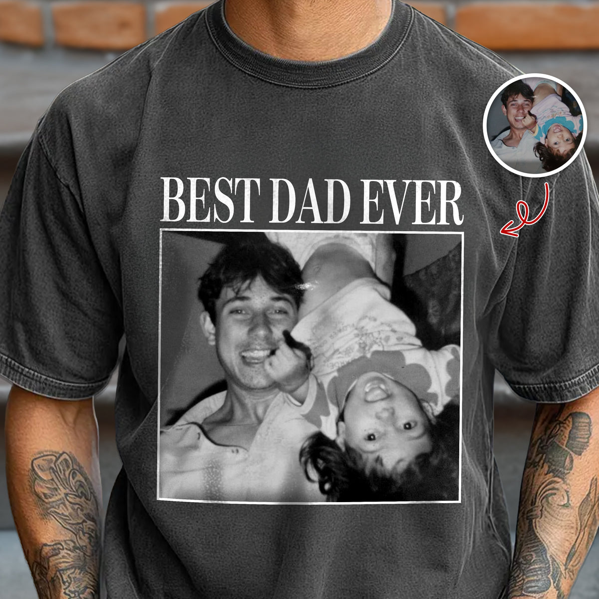 Custom Vintage Photo Best Dad Ever Retro Comfort Shirt, Gift For Dad, Grandpa, Father's Day HO82 902528