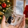 Custom Photo Our First Christmas As Mr & Mrs Glass Ornament LM32 669831