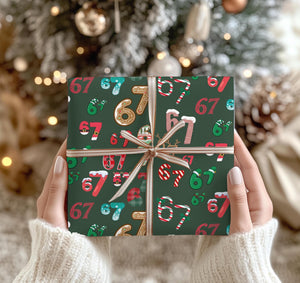 Gen A Six Seven - 67 Meme Christmas Gift Wrapping Paper LM32 897205