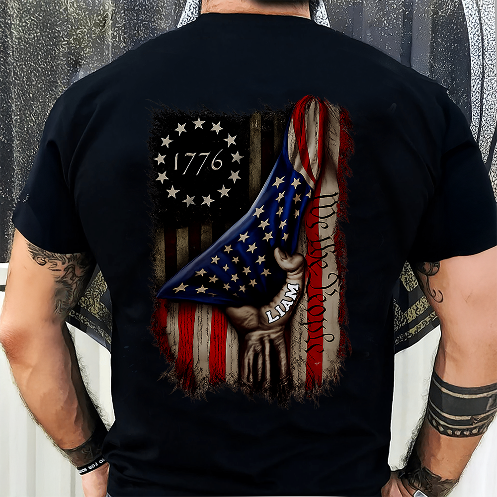 Custom Name We The People US Flag Back Shirt TH10 169061