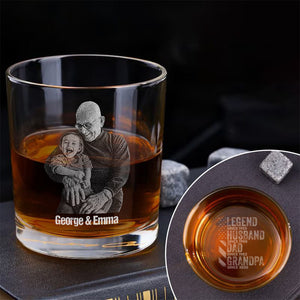 Custom Photo Legend Husband Dad Whiskey Glass TH10 892929