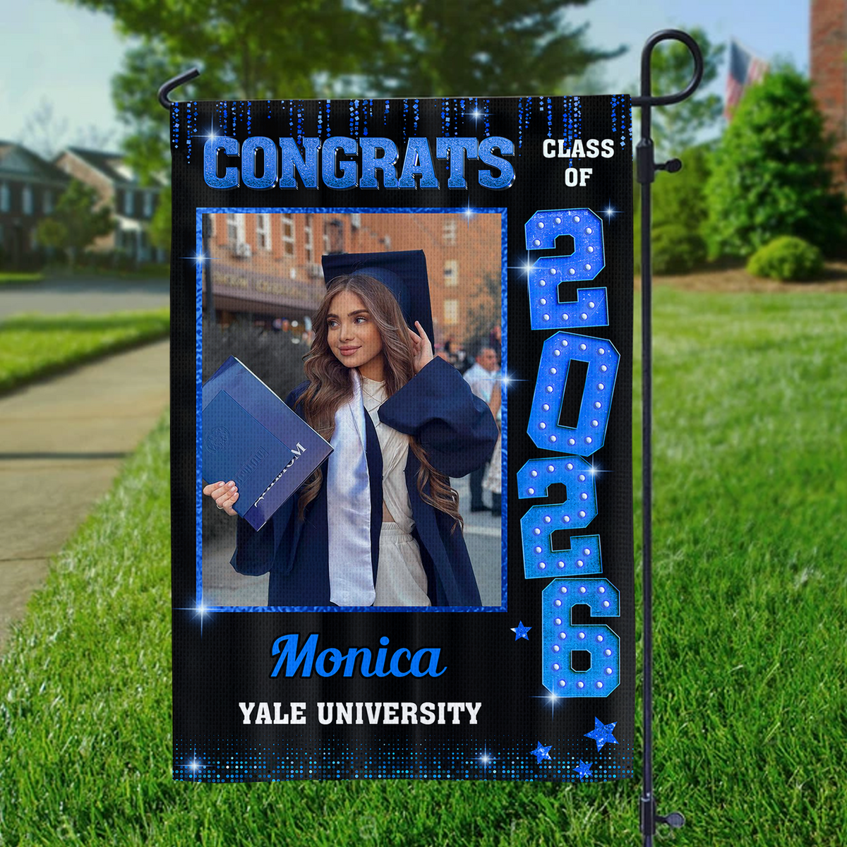 Custom Photo Congrats Class of 2026 Graduation Garden Flag CH07 910816