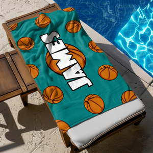 Personalized Volleyball Beach Towel, Sports Lovers Beach Towel LM32 893521