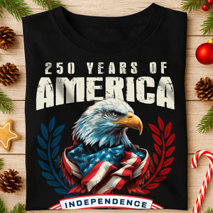 America 250 Years Eagle Independence Day Patriotic Dark Shirt LM32 895255