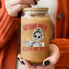 Custom Photo Senior Mom, Senior Dad Class Of 2027 Glass Can With Lid TH10 170637