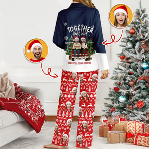 Custom Face Photo Together Since Pajamas For Couple TH10 896045