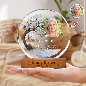 Custom Photo I'm Always With You Memorial Round Acrylic Frame Block HA75 898006