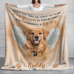 Custom Photo No Longer By My Side But Forever In My Heart - Memorial Personalized Custom Blanket - Sympathy Gift For Pet Owners, Pet Lovers CH07 895840
